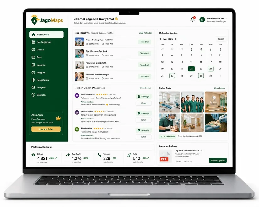 Dashboard KelolaPeta — AI managed service